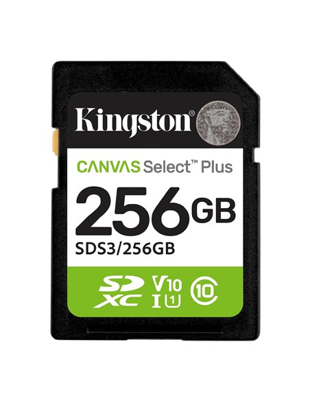 Карта памяти SD 256GB Kingston Canvas Select Plus, 150MB/s