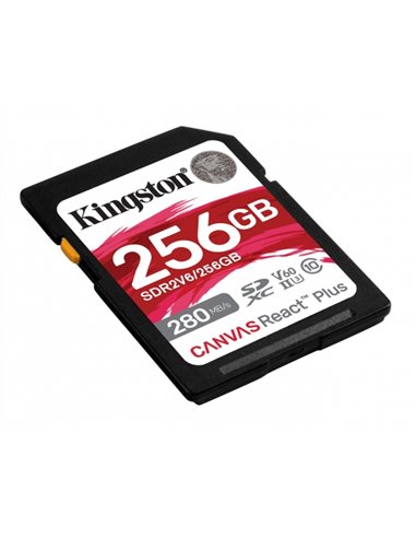 Card de memorie SD 256GB V60 Kingston Canvas React Plus, 280MB/s, UHS-II