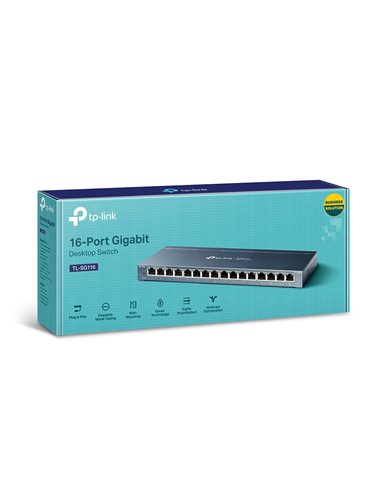 Коммутатор TP-LINK TL-SG116 / 16 port / Gigabit / RJ45 / steel case