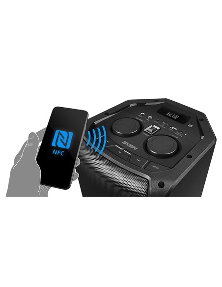 Портативная Колонка SVEN PS-710 Black / 100W / Bluetooth / NFC / FM tuner / USB / microSD