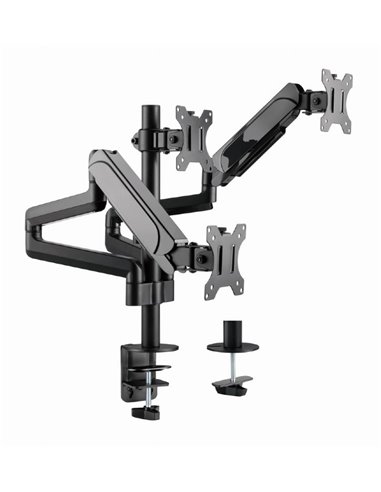 Suport reglabil pentru 3 monitoare cu montare pe birou (rotativ) 13”-27”, Gembird MA-DA3-01