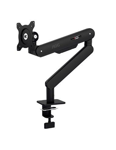 Arm for 1 monitors 17”-34” - AOC AM400B Black, Desk Clamp/Grommet, Aluminum structure, Mechanical Gas Spring System, Height ...