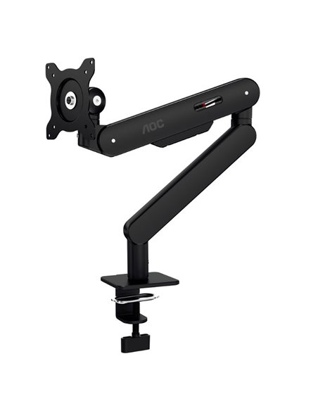 Arm for 1 monitors 17”-34” - AOC AM400B Black, Desk Clamp/Grommet, Aluminum structure, Mechanical Gas Spring System, Height ...