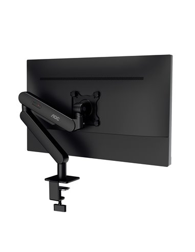 Arm for 1 monitors 17”-34” - AOC AM400B Black, Desk Clamp/Grommet, Aluminum structure, Mechanical Gas Spring System, Height ...