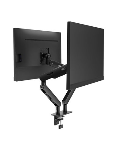Arm for 2 monitors 17”-34” - AOC AM420B Black, Desk Clamp/Grommet, Aluminum structure, Mechanical Gas Spring System, Height ...