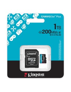 Card de memorie microSD 1.0TB Kingston Canvas Go Plus Gen 4, A2, up to 200MB/s, + SD adapter