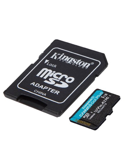 Card de memorie microSD 1.0TB Kingston Canvas Go Plus Gen 4, A2, up to 200MB/s, + SD adapter