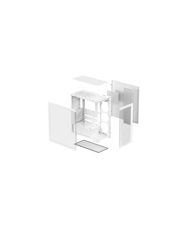Корпус DEEPCOOL CG580 WHITE / w/oPSU / Side-Window / ATX / White