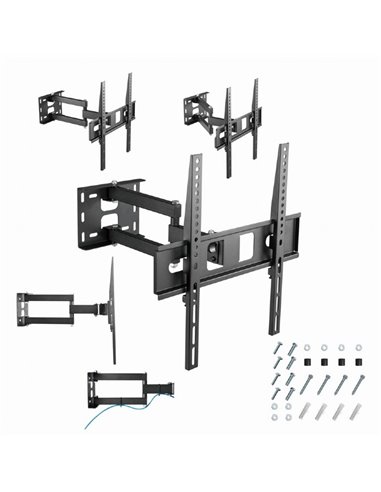 Настенное крепление для телевизора (поворотное) 32”-55” Gembird ”WM-55ST-03”, Black