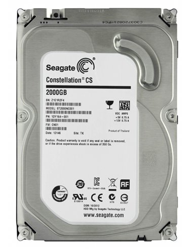 3.5” HDD Seagate Constellation CS Enterprise/ 2.0TB/ 7200rpm/ 64MB/ SATAIII
