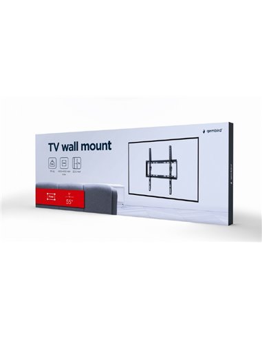 Настенное крепление для телевизора (фиксированное) 32”-55” Gembird ”WM-55F-04”, Black