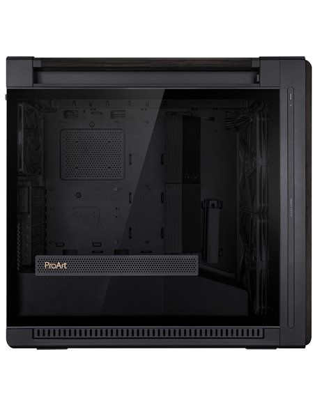 Carcasa ASUS ProArt PA602 Wood Edition- Glass Panel/ no PSU / 2x220mm, 1x140mm fan/ EATX/ Black