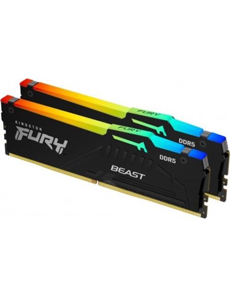 Memorie operativa Kingston FURY® Beast DDR5 RGB 5600 MHz 128GB (Kit of 2*64GB)