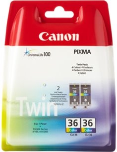 Ink Cartridge Canon CLI-36 Twin Pack (1511B025), color (c.m.y), 12ml, 2 pcs. for TR150, mini 260