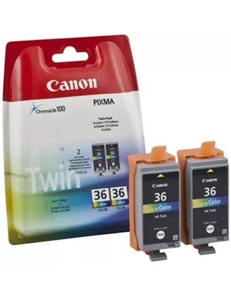 Ink Cartridge Canon CLI-36 Twin Pack (1511B025), color (c.m.y), 12ml, 2 pcs. for TR150, mini 260