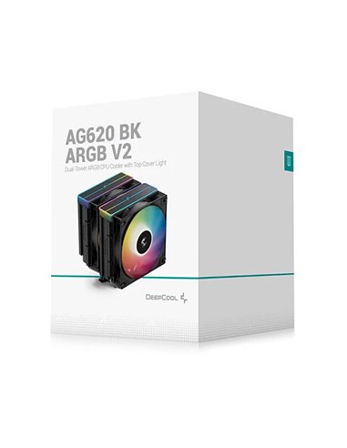 Sisteme de racire DEEPCOOL AG620 BK ARGB V2 / Universal / 260W / 300~1850rpm, 29.4dBA / 67.88CFM / Black