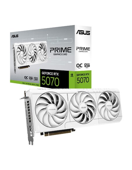 Видеокарта ASUS PRIME GeForce RTX 5070 White OC Edition/ 12GB / GDDR7 / 192bit