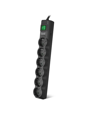 Фильтр сетевой SVEN SF-06E-16/ 6 Sockets/ 3680W/ 5.0m/ Black