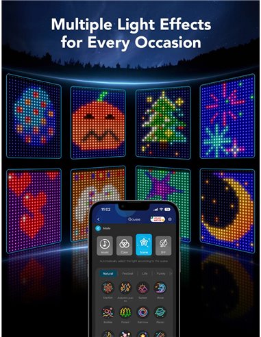 Наружные занавесочные светильники GOVEE RGBIC Curtain Lights 1.5*2m