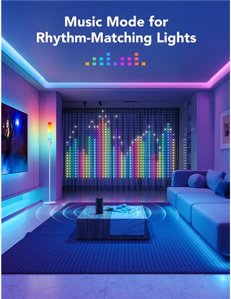 Наружные занавесочные светильники GOVEE RGBIC Curtain Lights 1.5*2m Наружные занавесочные светильники GOVEE RGBIC Curtain Lights 1.5*2m