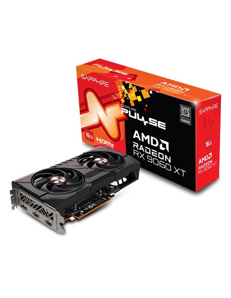 Placa video Sapphire PULSE Radeon RX 9060XT OC/ 16GB / GDDR6 / 256bit