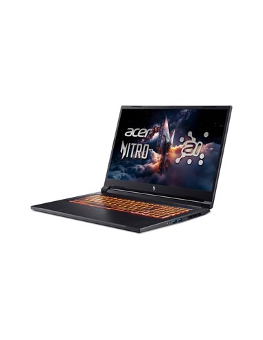 Laptop 17.3” ACER Nitro V 17 AI ANV17-41/ 144Hz/ AMD Ryzen 7 260 AI/ 16GB/ 1TB SSD/ RTX 5060/ Obsidian Black