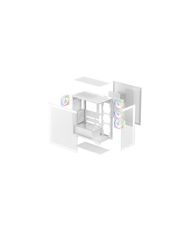 Корпус DEEPCOOL CG580 4F V2 WH/ w/oPSU / Side-Window / ATX / White