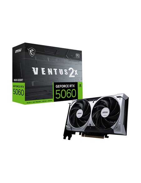 Видеокарта MSI GeForce RTX 5060 8G VENTUS 2X OC/ 8GB / GDDR7 / 128bit