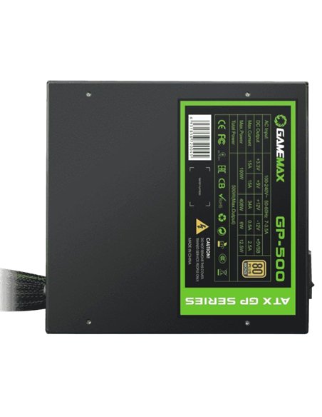 Блок питания для компьютеров Gamemax GP-500, 500Вт, ATX, Немодульный