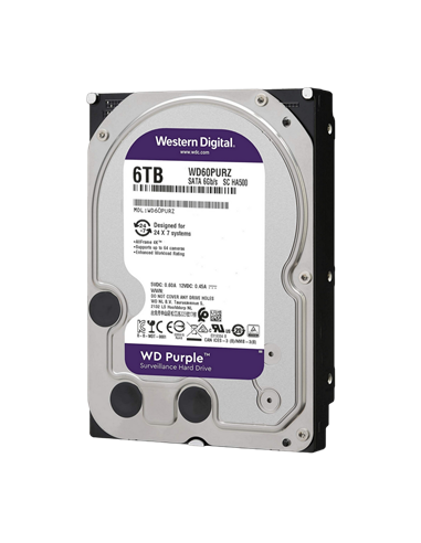 Жесткий диск Western Digital WD Purple, 3.5", 6 ТБ <WD64PURZ>
