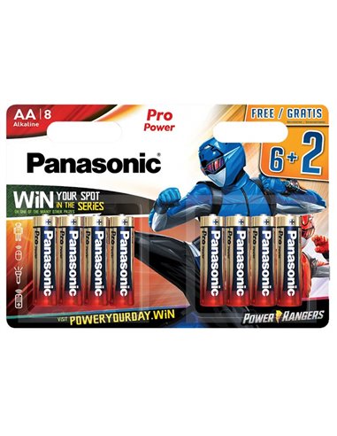 Батарейки Panasonic LR6XEG, AA, 8шт.