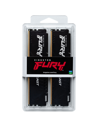 Оперативная память Kingston FURY Beast, DDR5 SDRAM, 5200 МГц, 64Гб, KF552C36BBEK2-64
