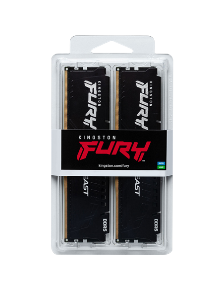 Memorie RAM Kingston FURY Beast, DDR5 SDRAM, 5200 MHz, 64GB, KF552C36BBEK2-64