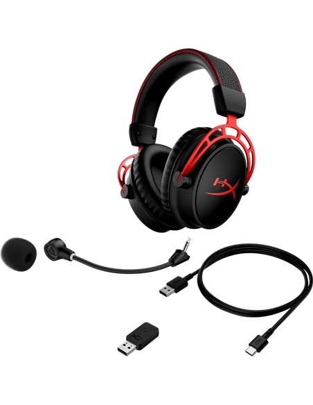 Игровая Гарнитура HyperX Cloud Alpha Wireless, Беспроводной, Черный/Красный