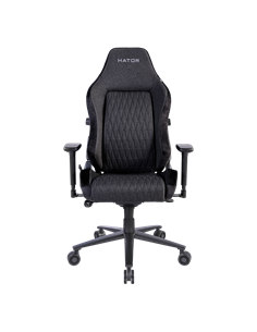 Scaun Gaming HATOR Ironsky Fabric, Țesătură, PU Piele, Negru