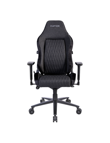 Scaun Gaming HATOR Ironsky Fabric, Țesătură, PU Piele, Negru