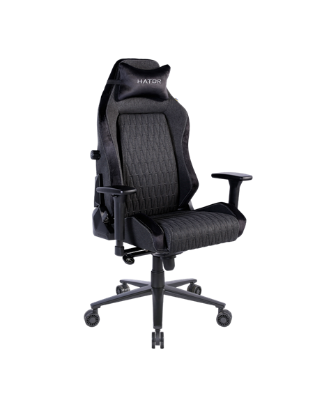 Scaun Gaming HATOR Ironsky Fabric, Țesătură, PU Piele, Negru
