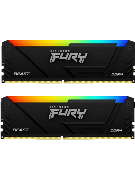 Оперативная память Kingston FURY Beast RGB, DDR4 SDRAM, 3733 МГц, 32 Гб, KF437C19BB12AK2/32 Оперативная память Kingston FURY Beast RGB, DDR4 SDRAM, 3733 МГц, 32 Гб, KF437C19BB12AK2/32