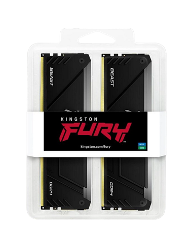 Оперативная память Kingston FURY Beast RGB, DDR4 SDRAM, 3733 МГц, 32 Гб, KF437C19BB12AK2/32
