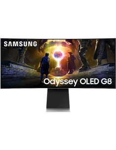 34" Monitor Gaming Samsung S34DG852, OLED 3440x1440 WQHD, Negru | Argintiu