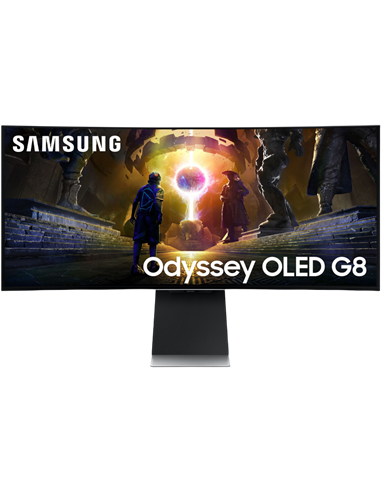 34" Monitor Gaming Samsung S34DG852, OLED 3440x1440 WQHD, Negru | Argintiu