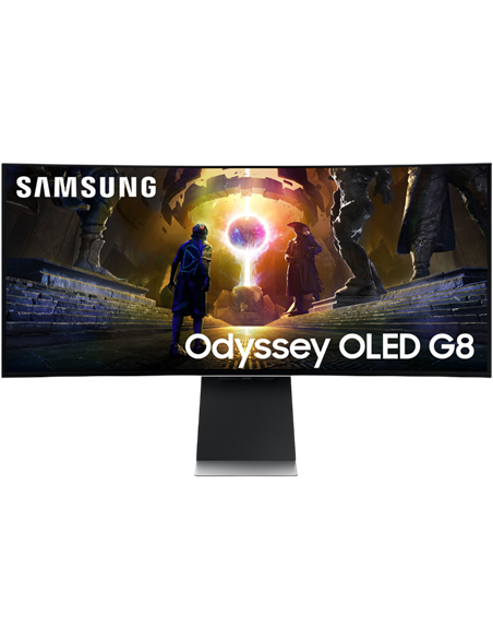 34" Monitor Gaming Samsung S34DG852, OLED 3440x1440 WQHD, Negru | Argintiu