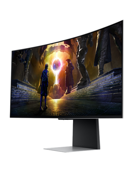 34" Monitor Gaming Samsung S34DG852, OLED 3440x1440 WQHD, Negru | Argintiu