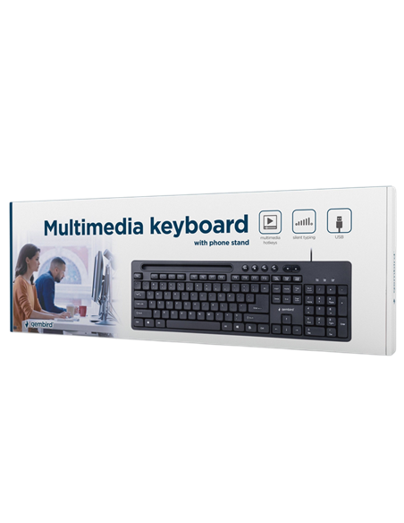 Клавиатура Gembird KB-UM-108, Проводное, Чёрный