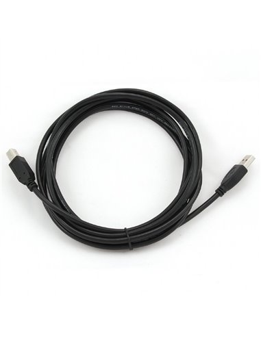 Коммуникационный кабель Cablexpert CCP-USB2-AMBM-10, USB Type-A/USB Type-B, 3м, Чёрный