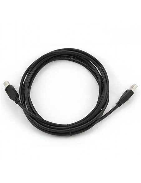 Коммуникационный кабель Cablexpert CCP-USB2-AMBM-10, USB Type-A/USB Type-B, 3м, Чёрный