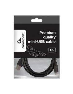 Cable de date Cablexpert CCF-USB2-AM5P-6, USB Type-A (F)/Mini-USB, 1,8m, Negru 2