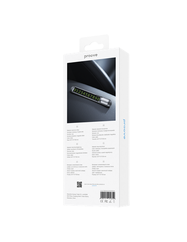 Cartela de parcare Proove Metal Lock, Argintiu