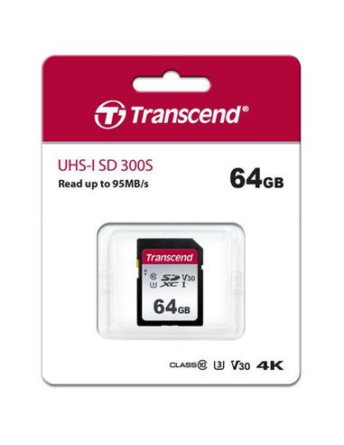 Card de Memorie Transcend SDXC Class 10, 64GB (TS64GSDC300S)