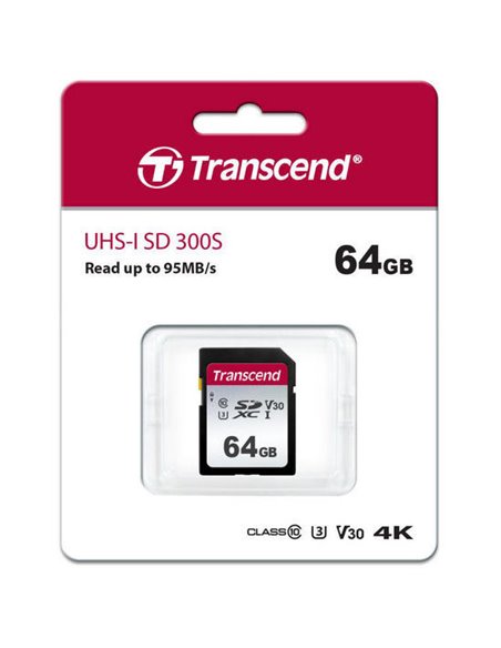 Card de Memorie Transcend SDXC Class 10, 64GB (TS64GSDC300S)